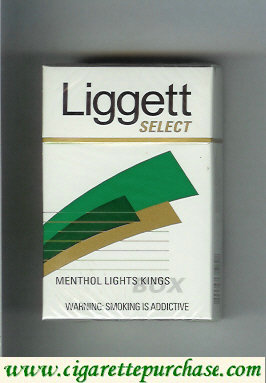 Liggett Select Menthol Lights Kings cigarettes hard box